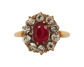 Antique Ruby Curet Set 14