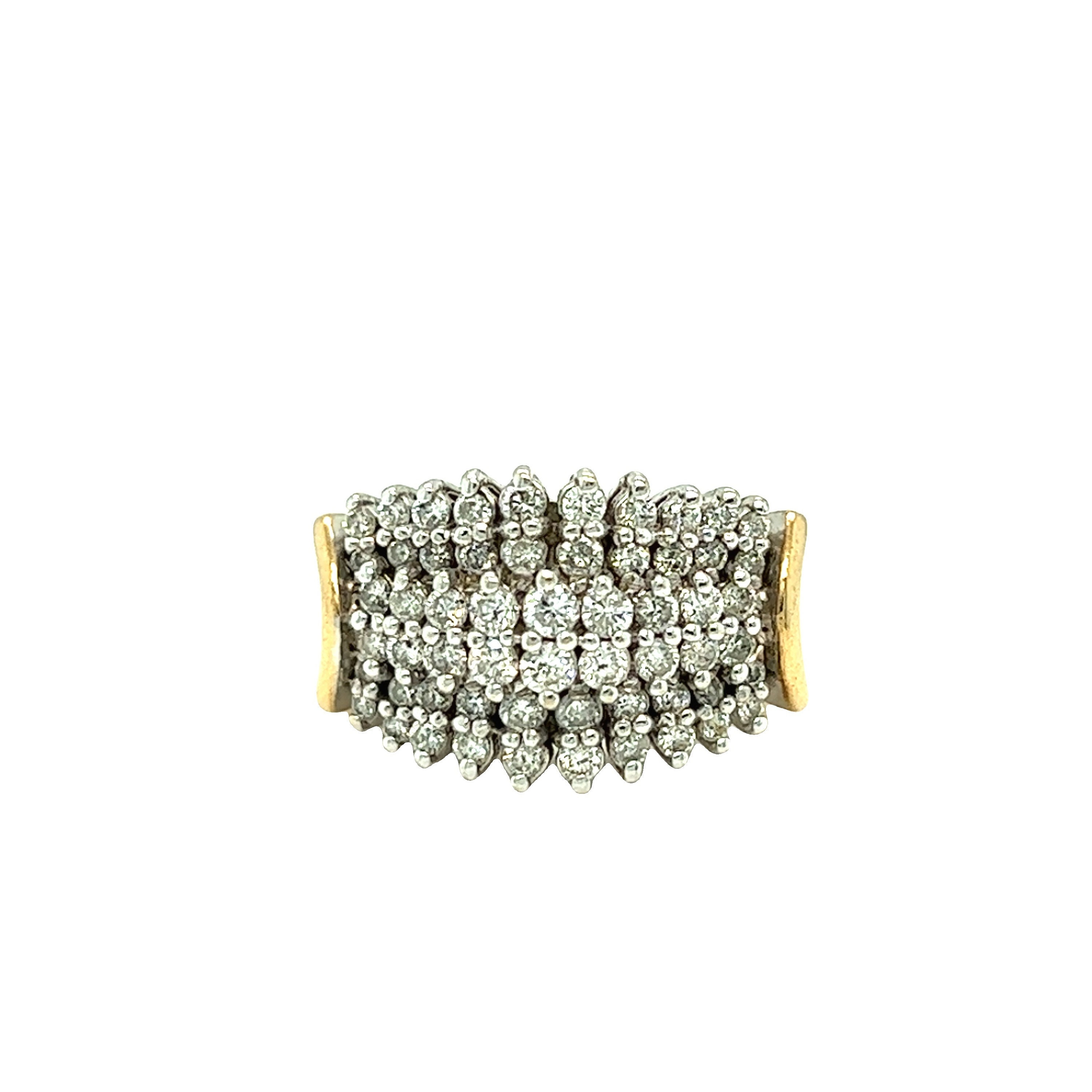 Pyramid cluster diamond ring online