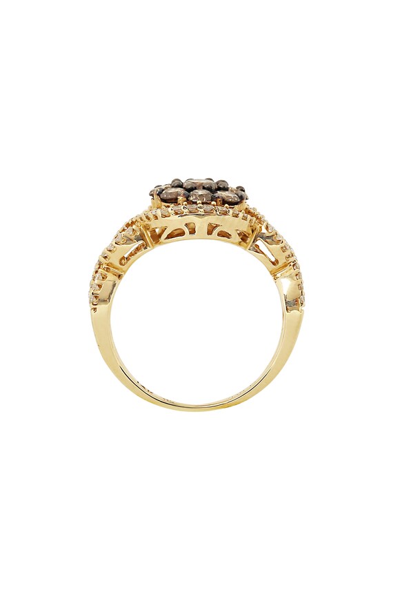 Colored Diamond Cluster Ring - image 3