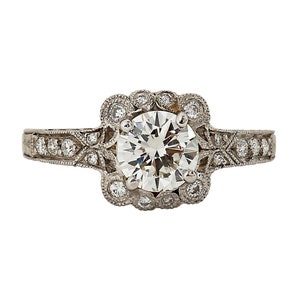 Art Deco 1.10 Diamond Platinum Ring