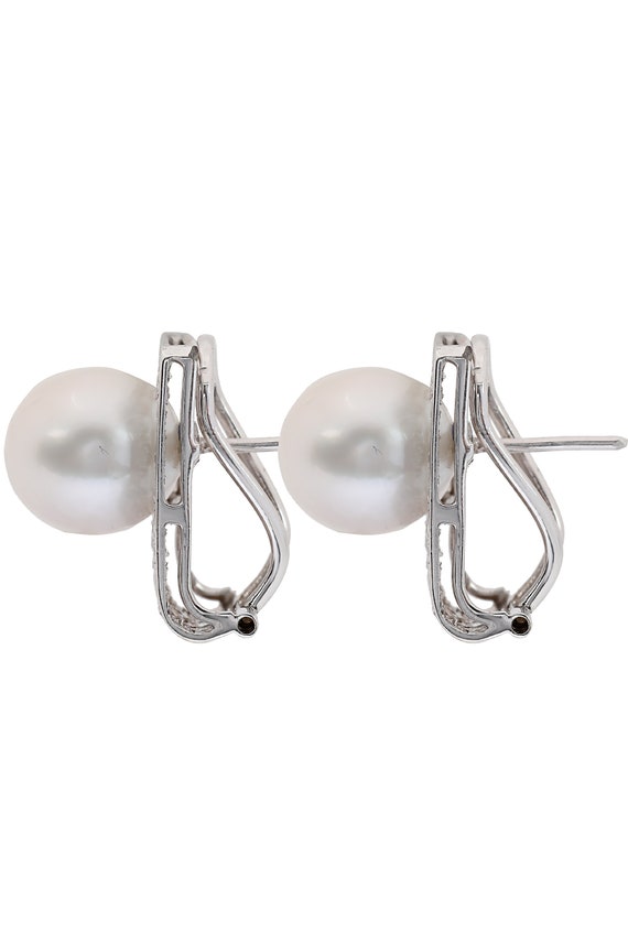 South Sea Pearl and Diamond Ring, Earrings, and P… - image 3