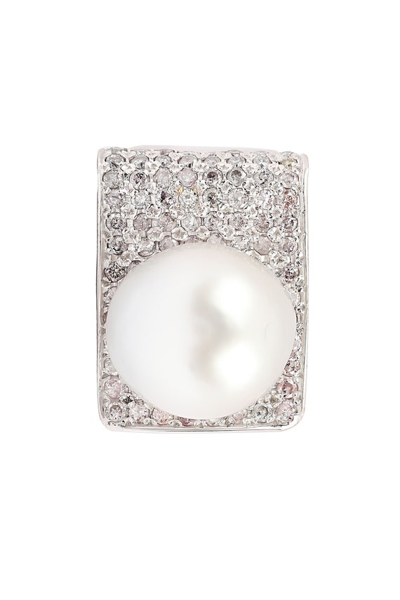 South Sea Pearl and Diamond Ring, Earrings, and P… - image 5