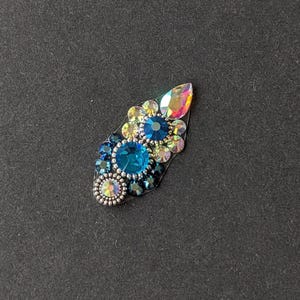 Tribal Fusion bindi | Silver crystal bindi | Third eye Face jewels