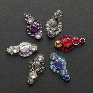 Bindi Tribal Fusion | Bindi de cristal prateado | Joias faciais Terceiro Olho