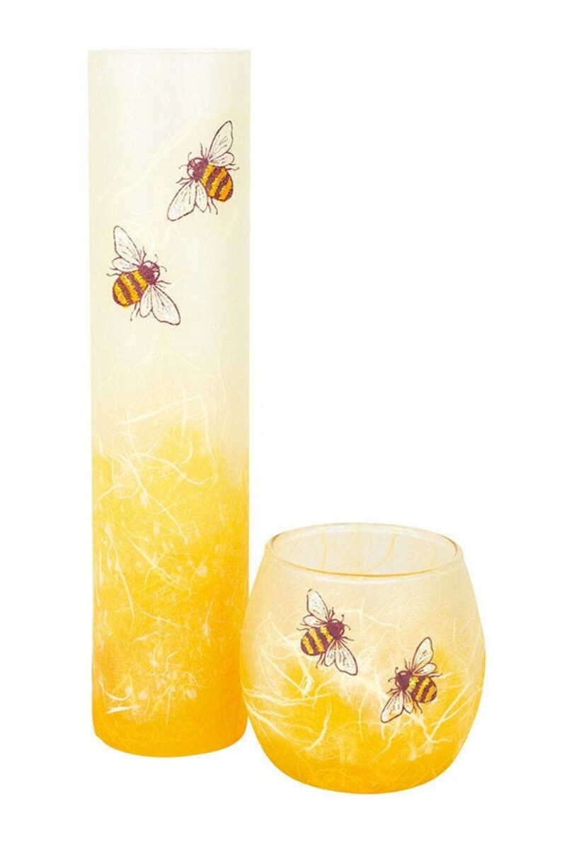 Bee Slim Bud Vase Tall Single Stem Vase Decorated With Etsy