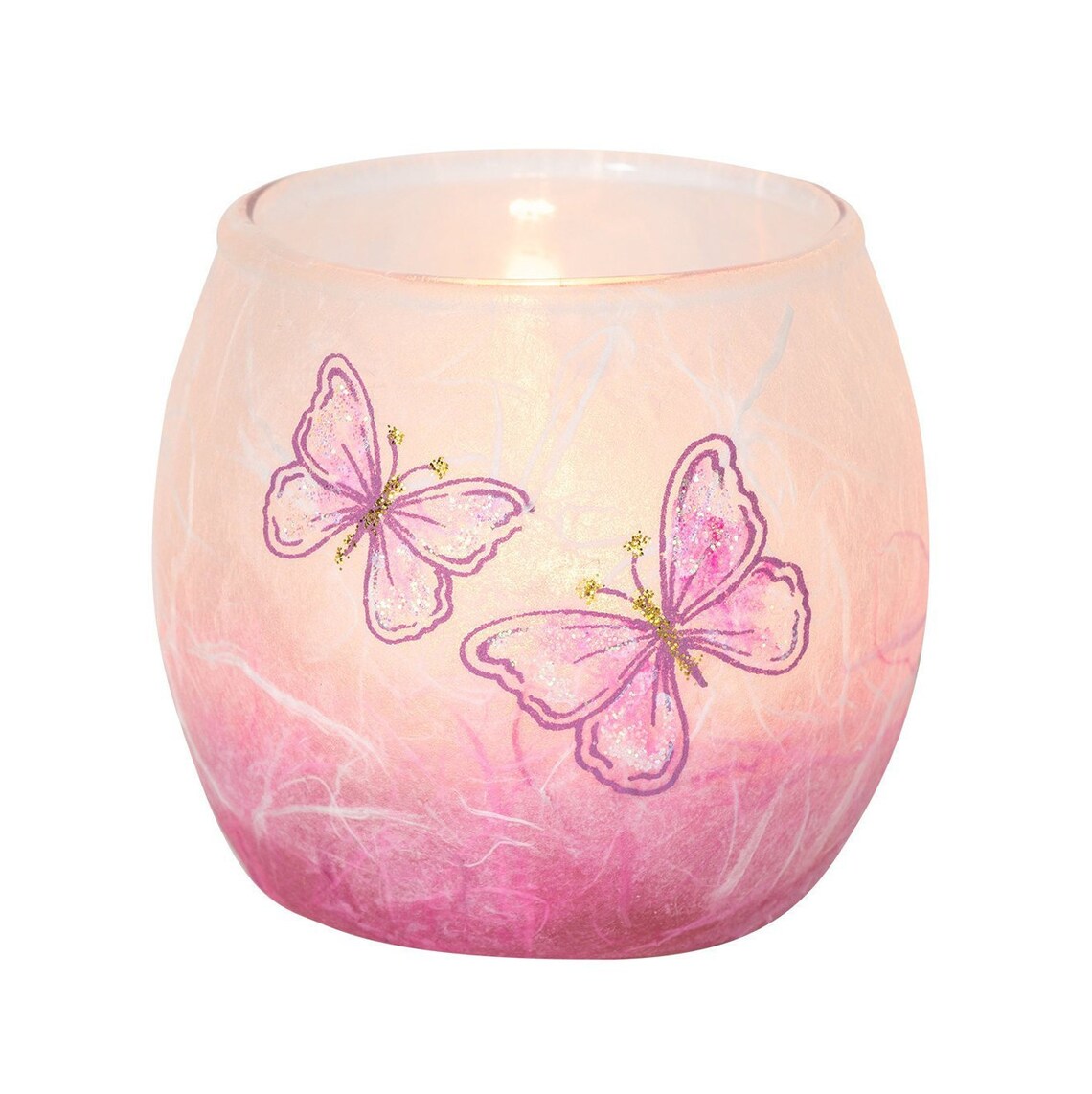 Glass Tea Light Candle Holder Handmade With Sparkly Etsy UK