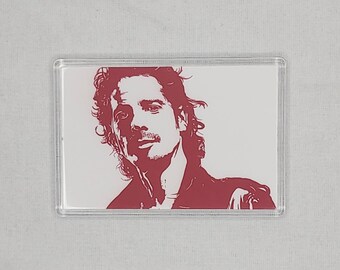 Aimant frigo avec un portrait de Chris Cornell