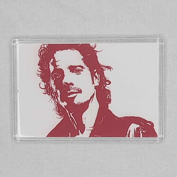 Kühlschrankmagnet mit einem Porträt von Chris Cornell