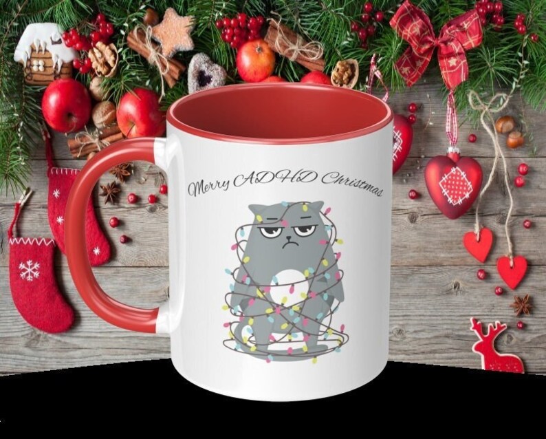 Merry ADHD Christmas, Adhd Christmas Mug, Adhd Funny Christmas Mug