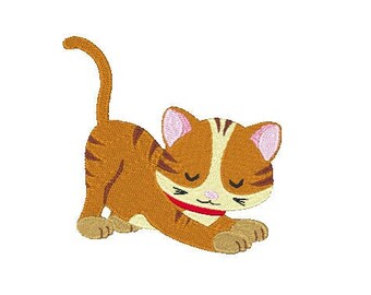 遊び心のある子猫の刺繍デザイン – かわいい猫、機械刺繍（デジタルファイル）