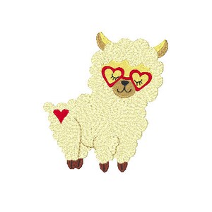 Llama love digital embroidery file-Machine Embroidery File-Embroidery Pattern-Digital Embroidery Pattern-Embroidery File- Instant Download