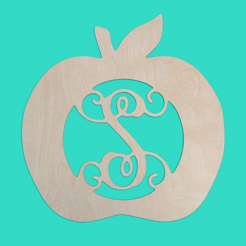 Housewarming Gift Single Initial Apple Wood Monogram in 18 inches Wooden Monogram|Teacher Gift|Teacher Monogram|Graduation Gift
