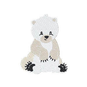 Polar Bear digital embroidery file-Machine Embroidery File-Embroidery Pattern-Digital Embroidery Pattern