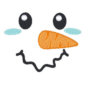 Snowman Face 2 digital embroidery file-Machine Embroidery File-Embroidery Pattern-Digital Embroidery Pattern