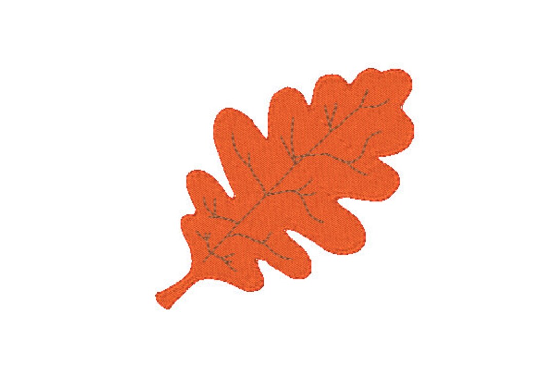 Oak Leaf Filled Embroidery Design, Fall Applique (digital Download) - Etsy
