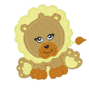 Baby Lion digital embroidery file-Machine Embroidery File-Embroidery Pattern-Digital Embroidery Pattern