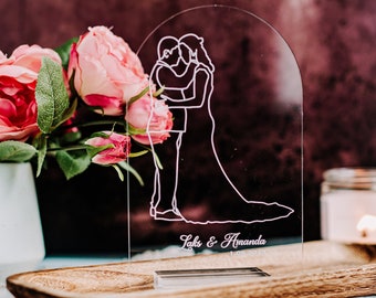 1 Year Anniversary Gift - Faceless Portrait - First Wedding Anniversary Gift - 50th Wedding Anniversary Gift -   One Year Anniversary Gift