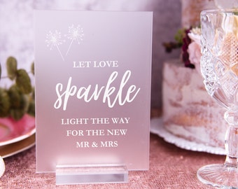 Sparkler Send Off Sign - Wedding Sparklers - Wedding Send Off - Acrylic Wedding Sign