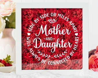 Heartfelt Gift for Mom - Forever Roses - BFF Mother's Day Gift - Unique Mothers Day Gift Ideas - Long Distance Mom Gift - Shadow Box Gift