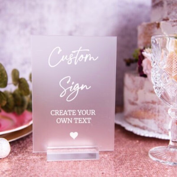 Custom Acrylic Wedding Sign - Custom Acrylic Sign - Acrylic Wedding Sign - Wedding Signage - Custom Hashtag Sign - Fall Wedding Table Decor