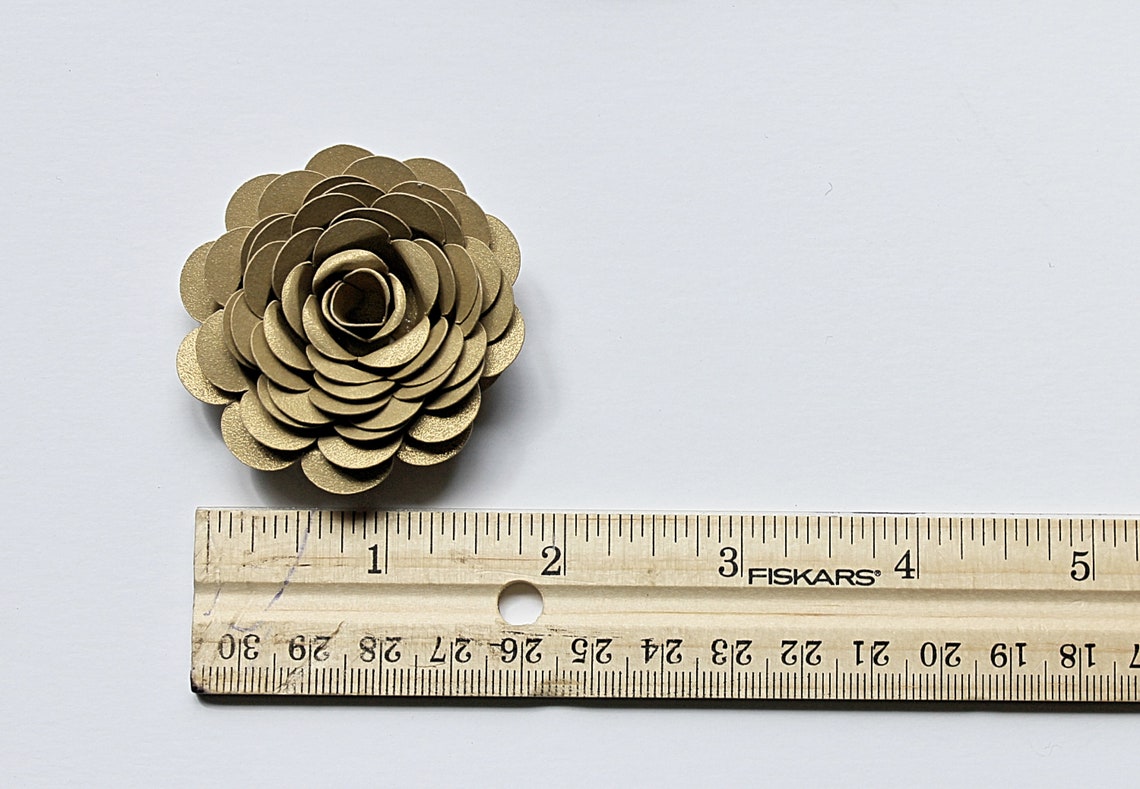 Gold Wedding Decor Loose Paper Flowers 1st Anniversary Etsy