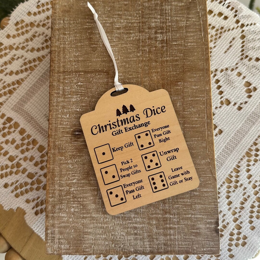 Christmas Dice Game Christmas Dice Gift Exchange Fun Christmas Game