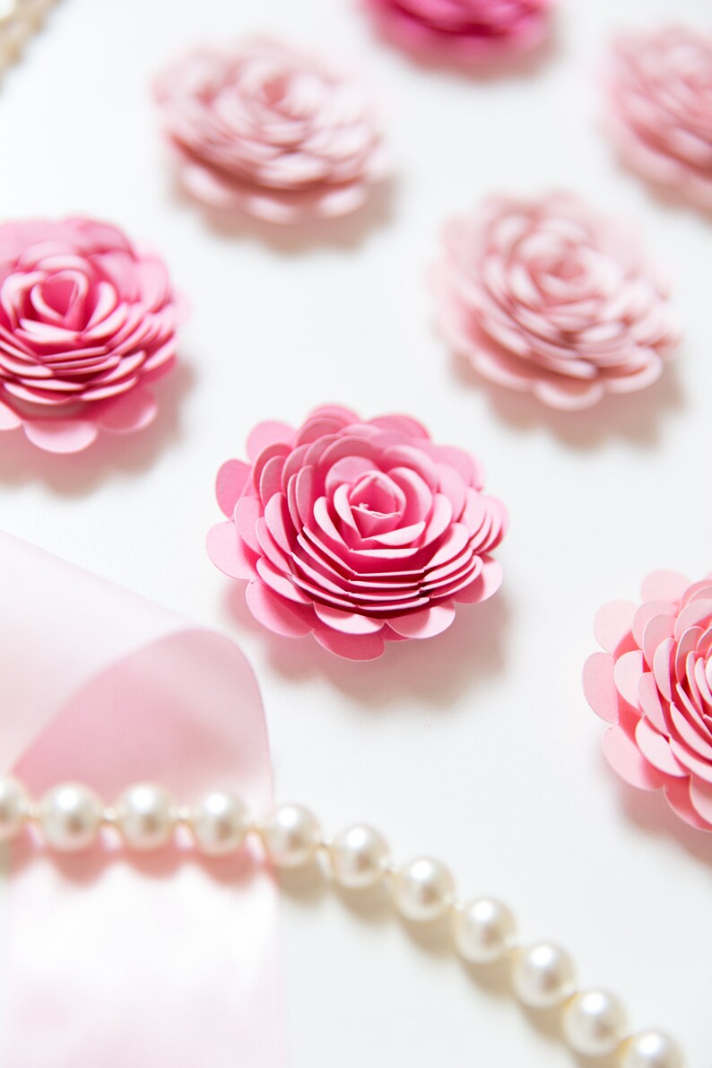 Small Paper Flowers Grad Cap Topper Artificial Flowers Etsy