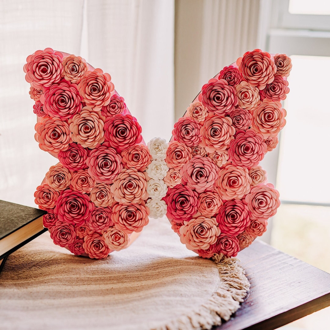 Wooden Butterfly 3D Butterflies Flower Butterfly Girls Bedroom Wall