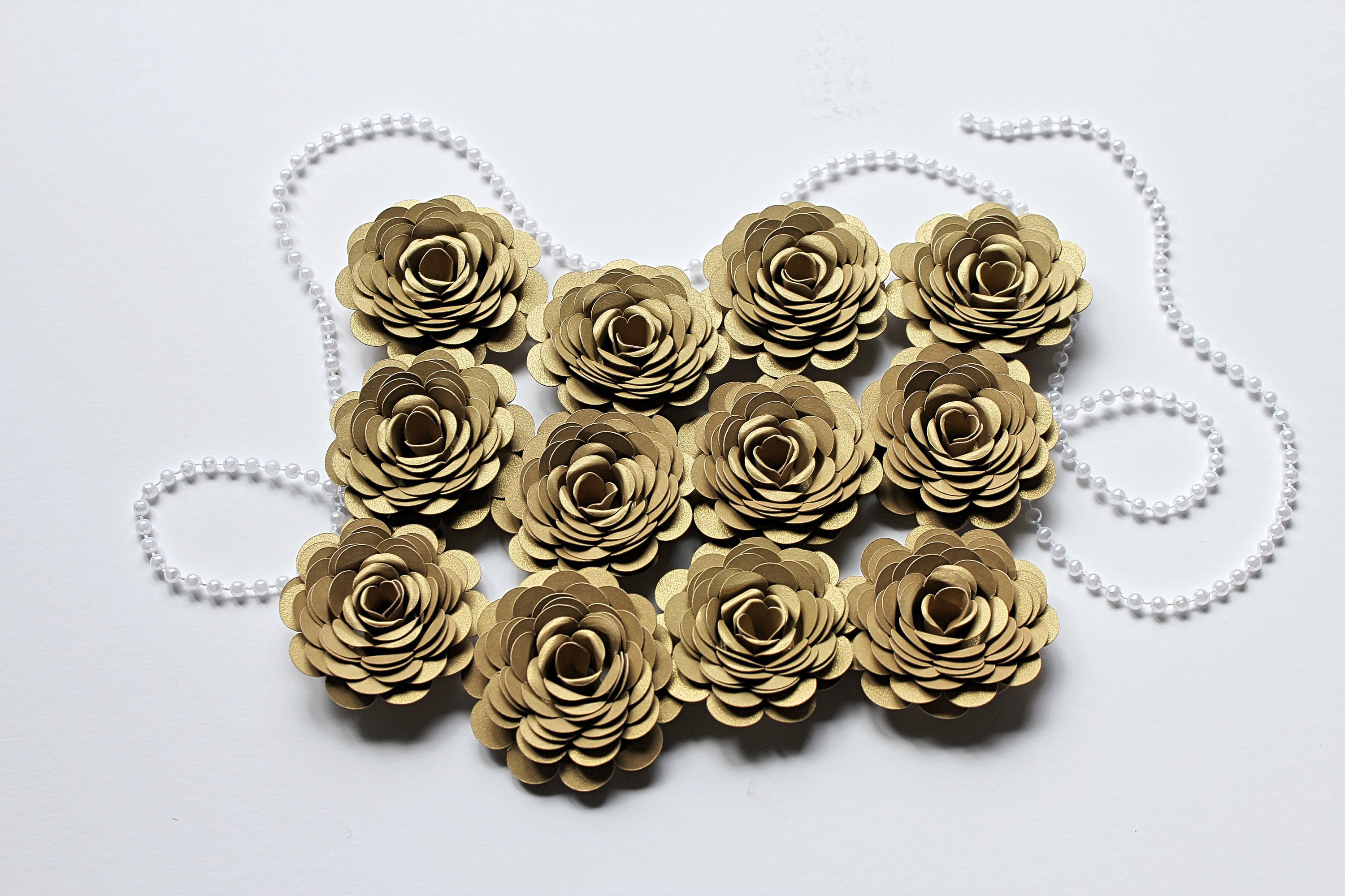 Gold Wedding Decor Loose Paper Flowers 1st Anniversary Wedding Table Decor Small Gold Flowers Bulk Paper Flowers Birthday