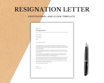 Resignation Letter Template Bundle for Microsoft Word and Google Docs | Clean and Professional | Fully Customizable Letter of Resignation