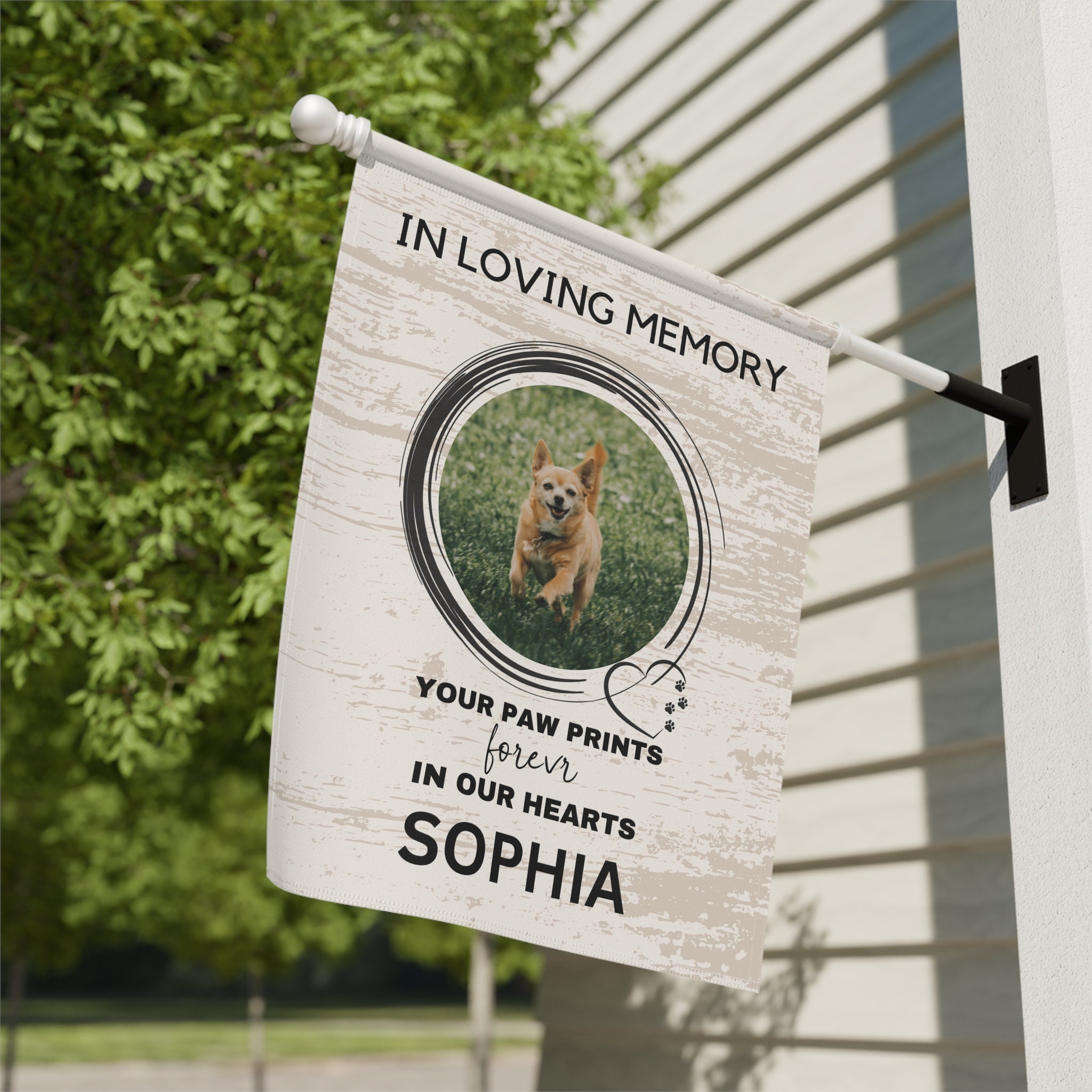 Pet Memorial Flag in Loving Memory Pet Sympathy Flag Etsy