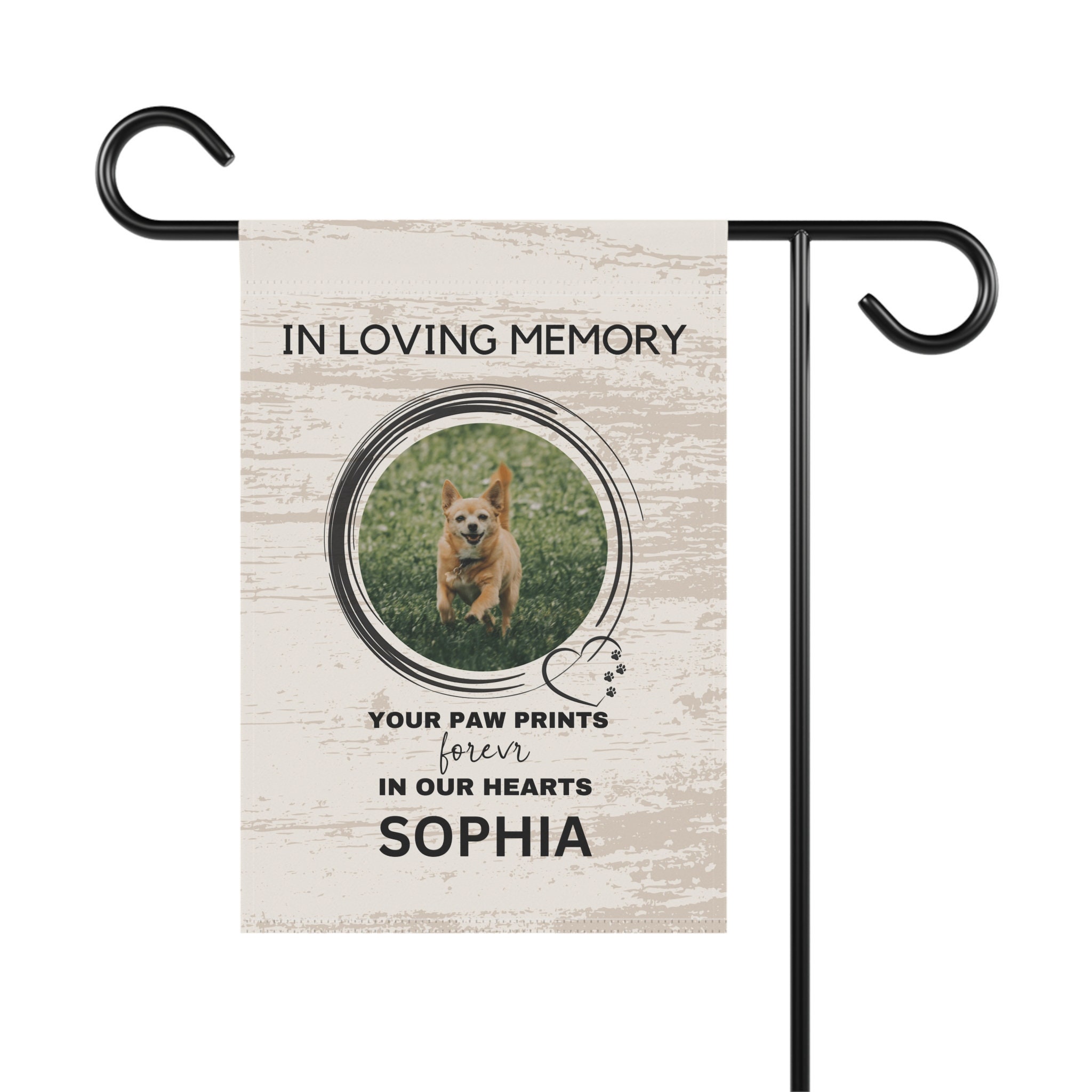Pet Memorial Flag in Loving Memory Pet Sympathy Flag Etsy
