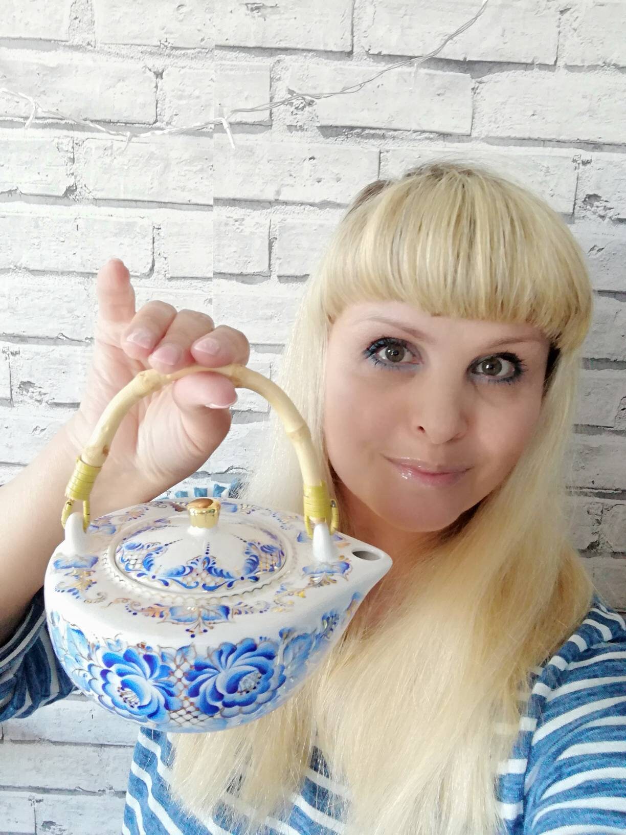 Beautiful Rare Blue and White TEAPOT Hand Painted Bone China Etsy UK