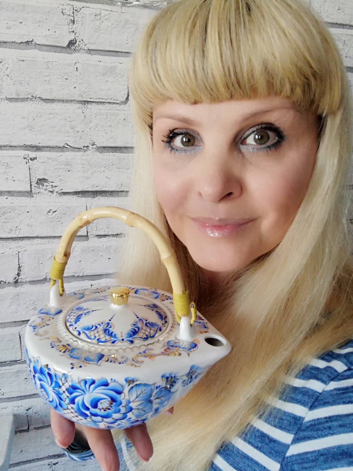 Beautiful Rare Blue and White TEAPOT Hand Painted Bone China Etsy UK