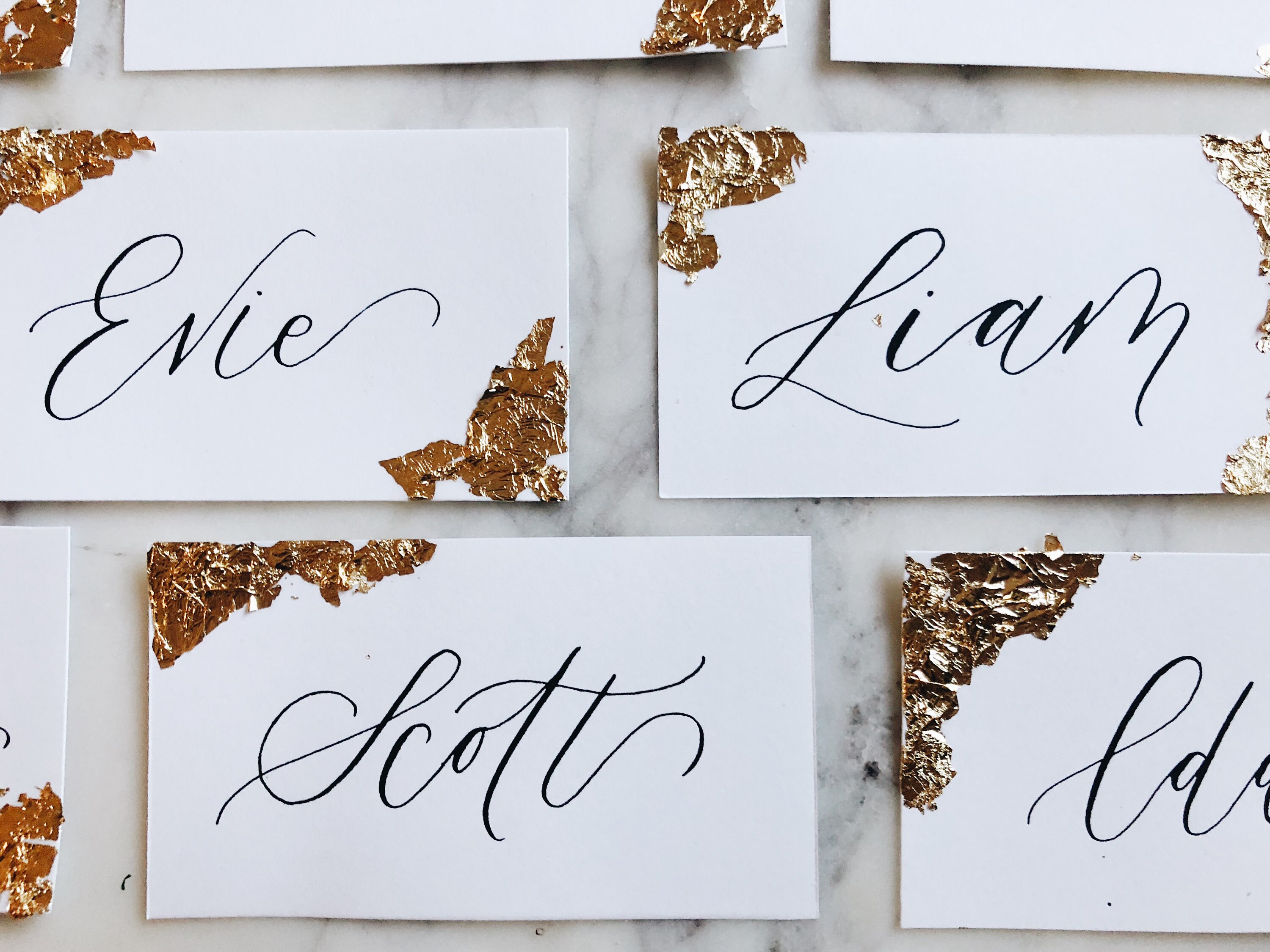 Custom Calligraphy Place Cards // Calligraphy Wedding Place Etsy