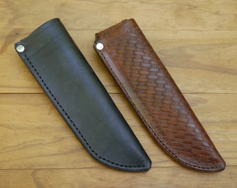Custom Universal Leather Knife Sheath Fixed Blades Full Tang 8-9 Inch Knives