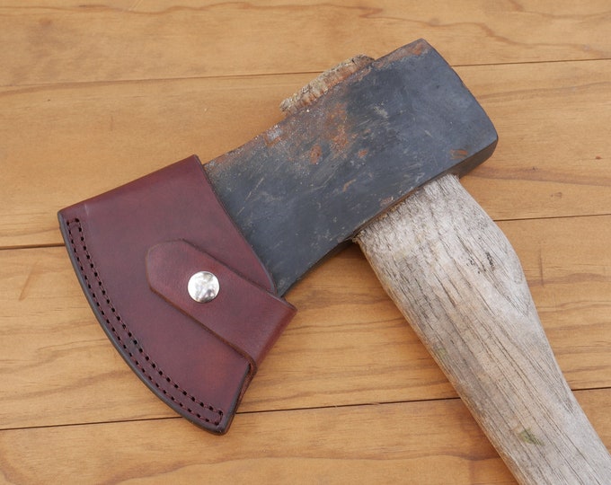 Custom Leather Axe Cover Scabbard Sheath Blade Axe Head Cover Etsy