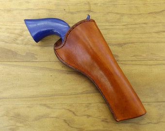 Funda de cuero para revólveres Big Bore Single Six de calibre 45, 357 Mag y 44 Mag Cowboy, de extracción rápida y hecha a mano
