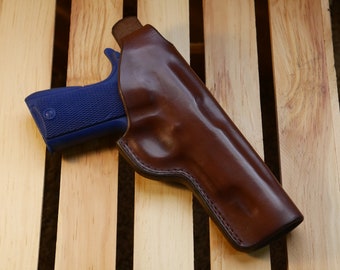 Funda de cuero para pistola 1911 45acp EDC con cierre de pulgar