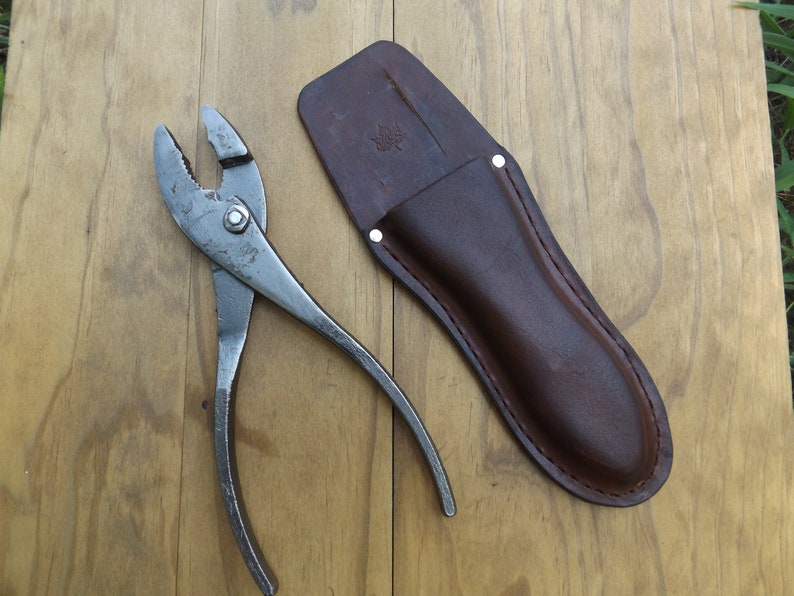 Classic Leather Plier Holster Farmer Custom Hand Made 8 Inch Etsy UK