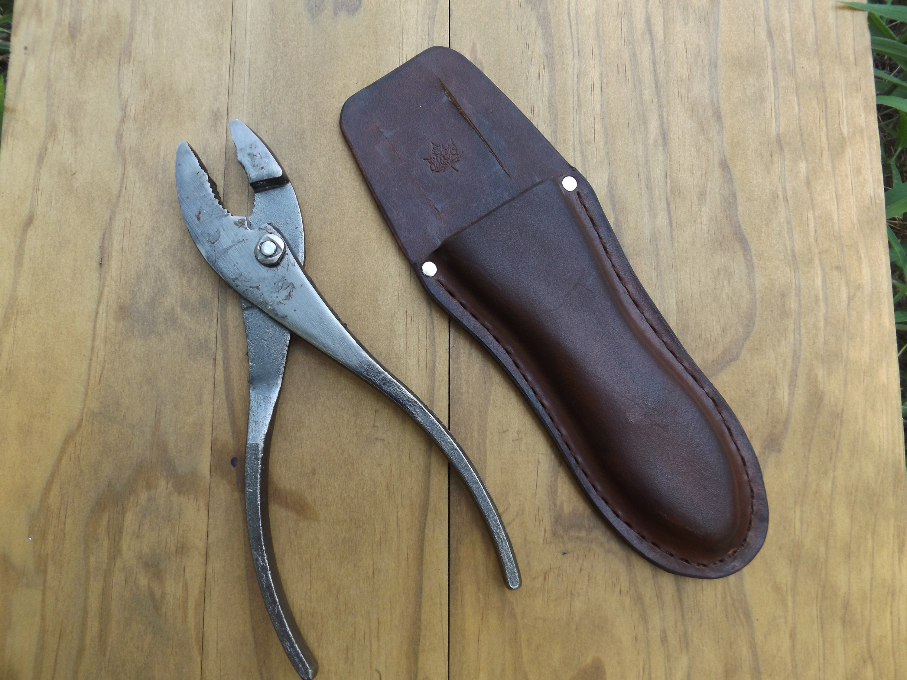 Classic Leather Plier Holster Farmer Custom Hand Made 8 Inch Etsy