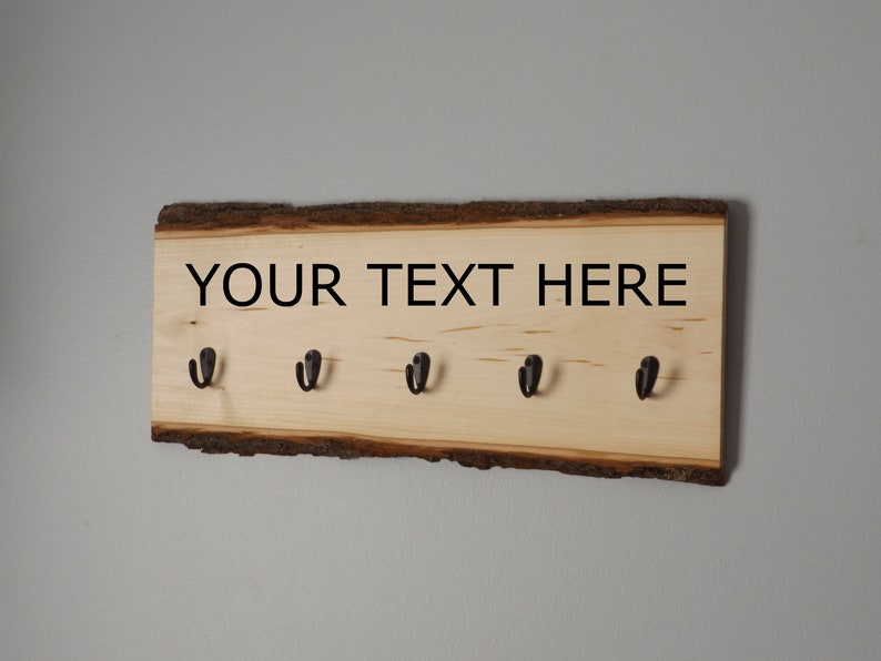 Rustic Log Coat Hanger Cabin Wood Burned Family Name American Etsy