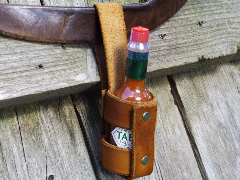 Custom Hot Sauce Holster Leather Tabasco Cook Gift Gag Gift Etsy
