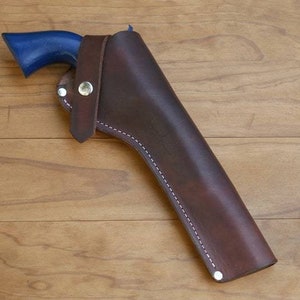 Leather Field Holster For Big Bore Single Action Revolvers SAA 44 45 357 Cowboy