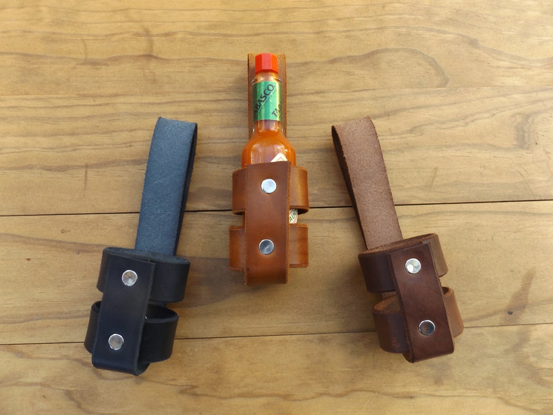 Custom Hot Sauce Holster Leather Tabasco Cook Gift Gag Gift Etsy
