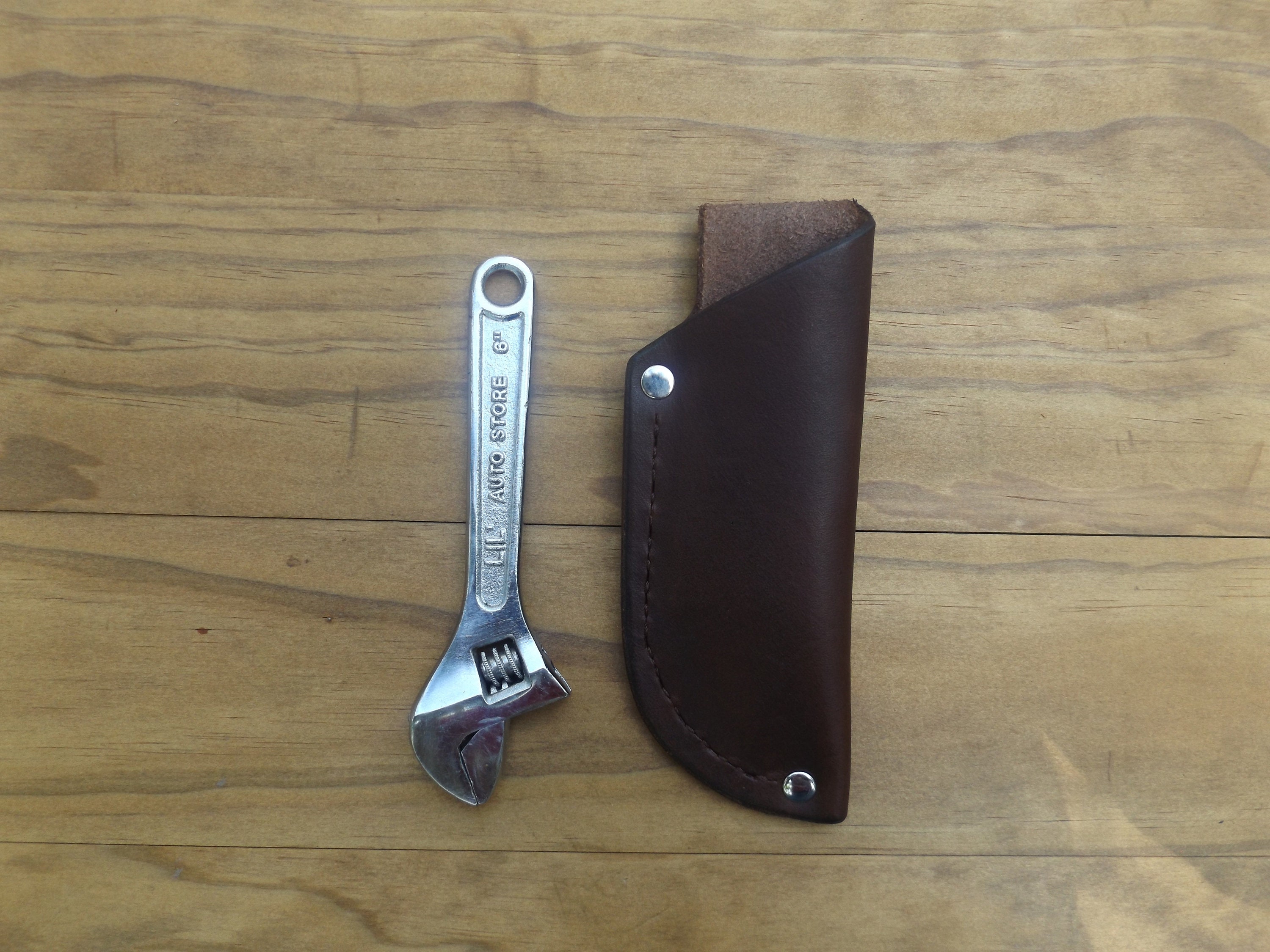 Genuine Leather Adjustable Wrench Belt Pouch Holster Crescent Etsy