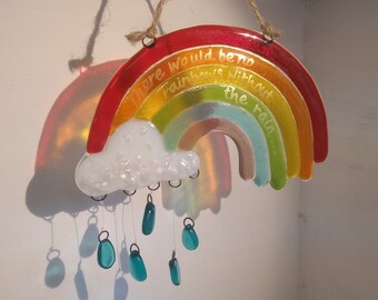 Rainbow with Raindrops