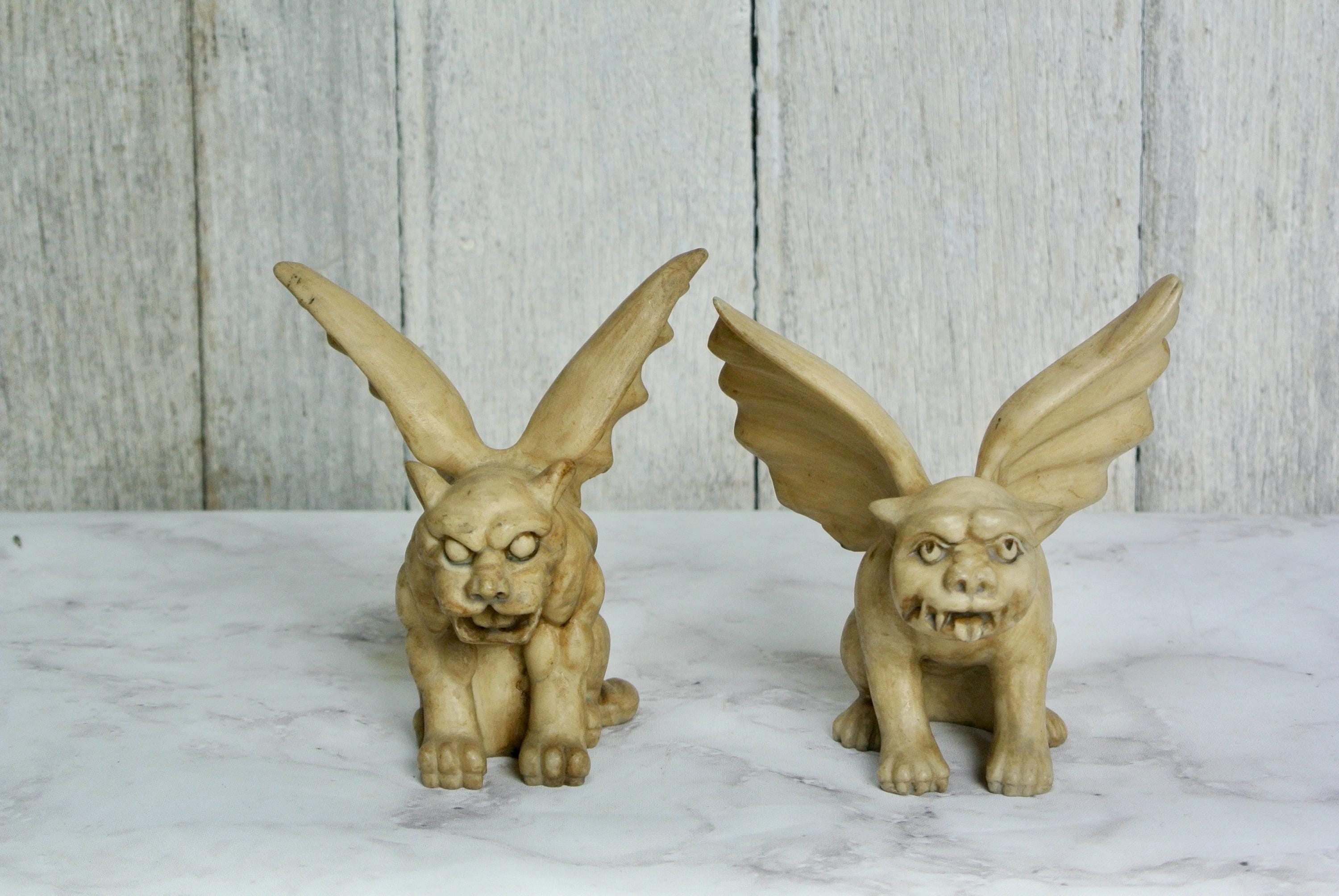 Vintage Small French Gargoyle Figurines - Etsy