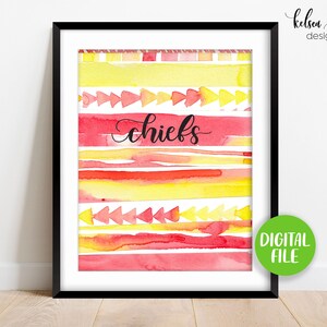 Chiefs Red Gold Wall Decor, DIGITAL Download, Kansas City Missouri Chiefs Football, PrintableWall Art, KCMO, Travis Kelce, Taylor Swift