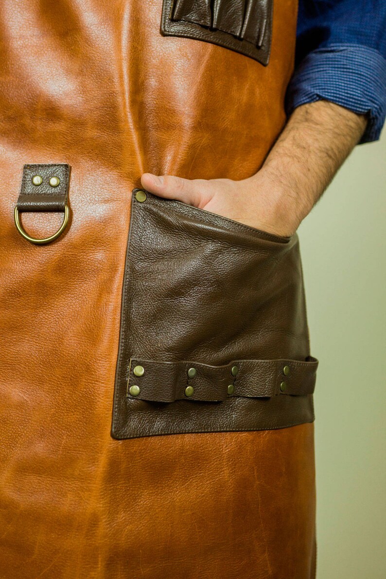 Leather Apron Men Custom Apron Barista Handmade Brown Apron Etsy Canada